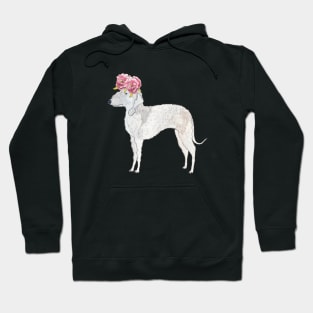 Bedlington terrier with roses Hoodie